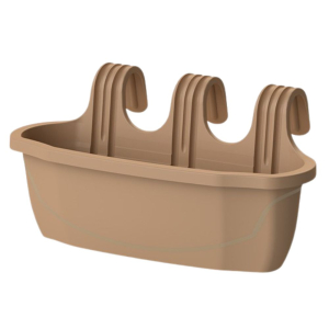 Doniczka balkonowa z uchwytem NIZZA L mokka